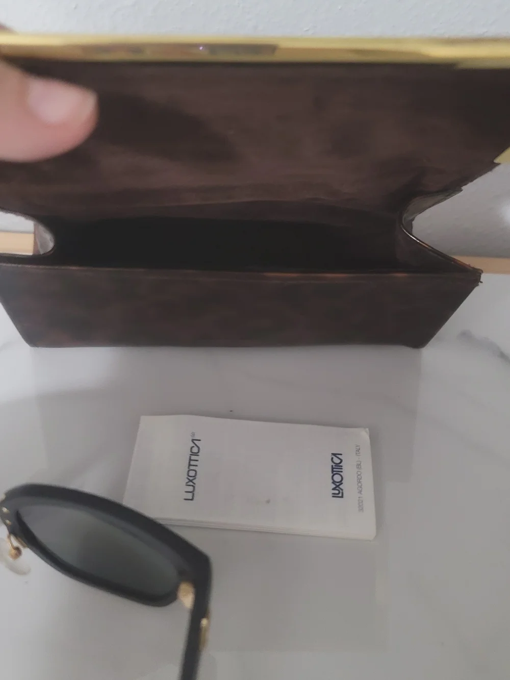 Tory Burch Black Frame Sunglasses with Blue Mirrored Lenses
